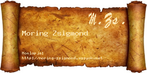 Moring Zsigmond névjegykártya