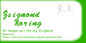zsigmond moring business card